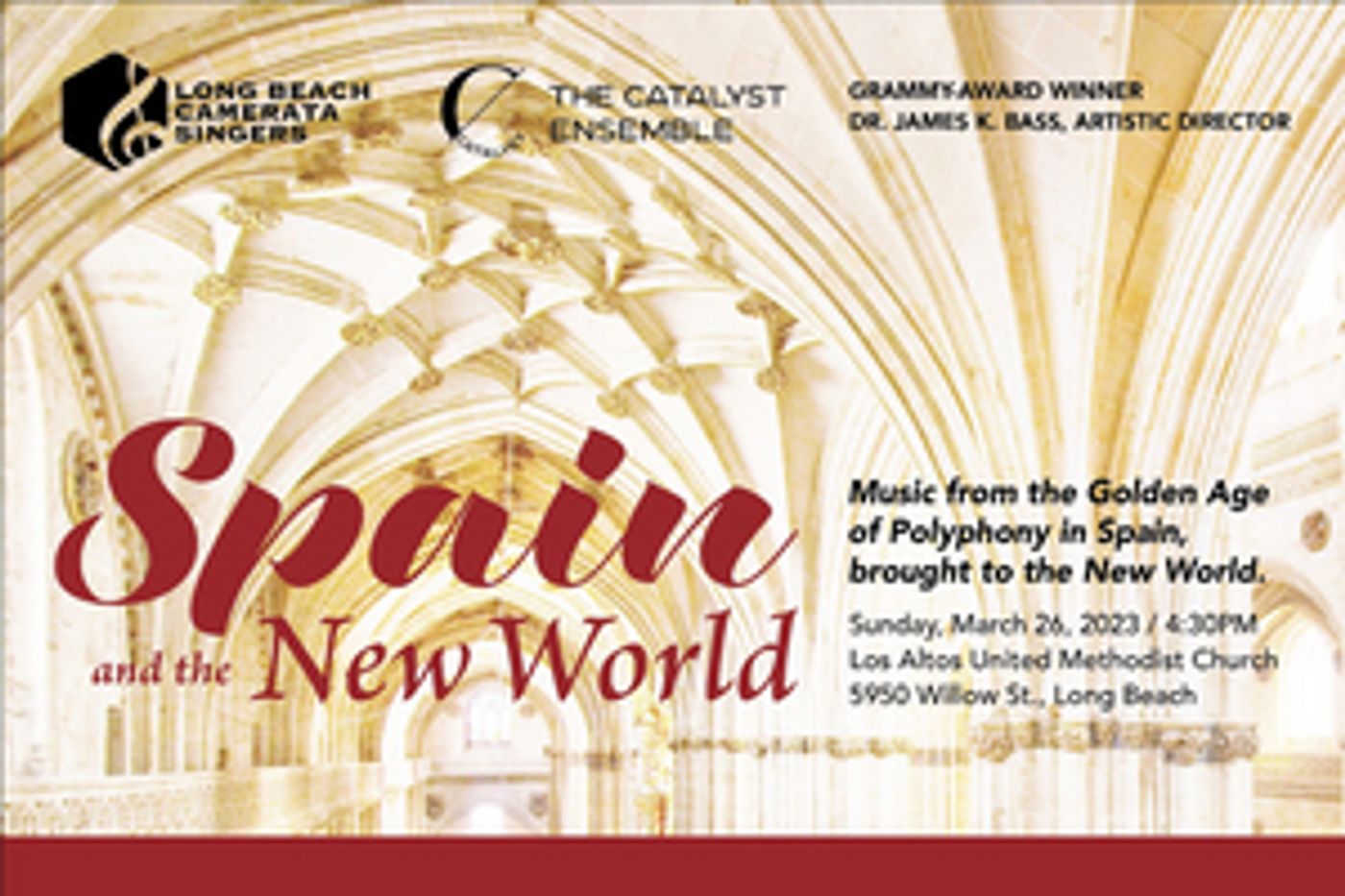 The Long Beach Camerata Singers Presents SPAIN AND THE NEW WORLD This Month  Image
