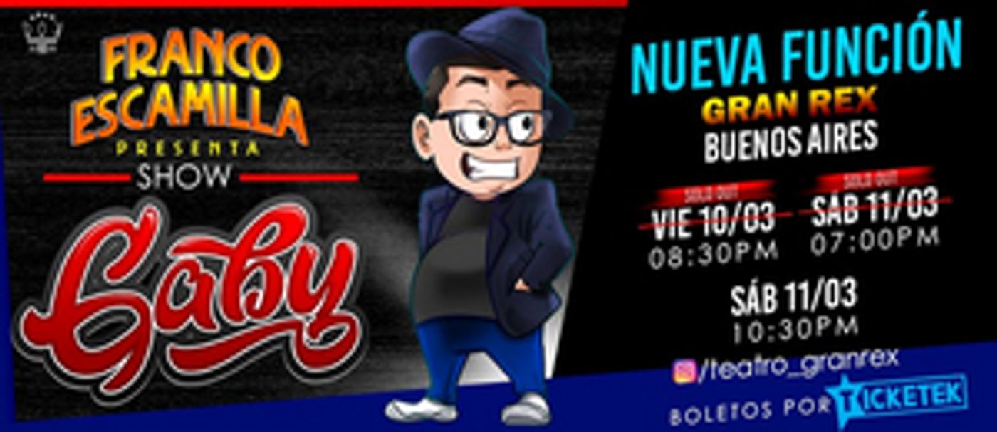 Franco Escamilla Comes to Teatro Gran Rex This Weekend  Image