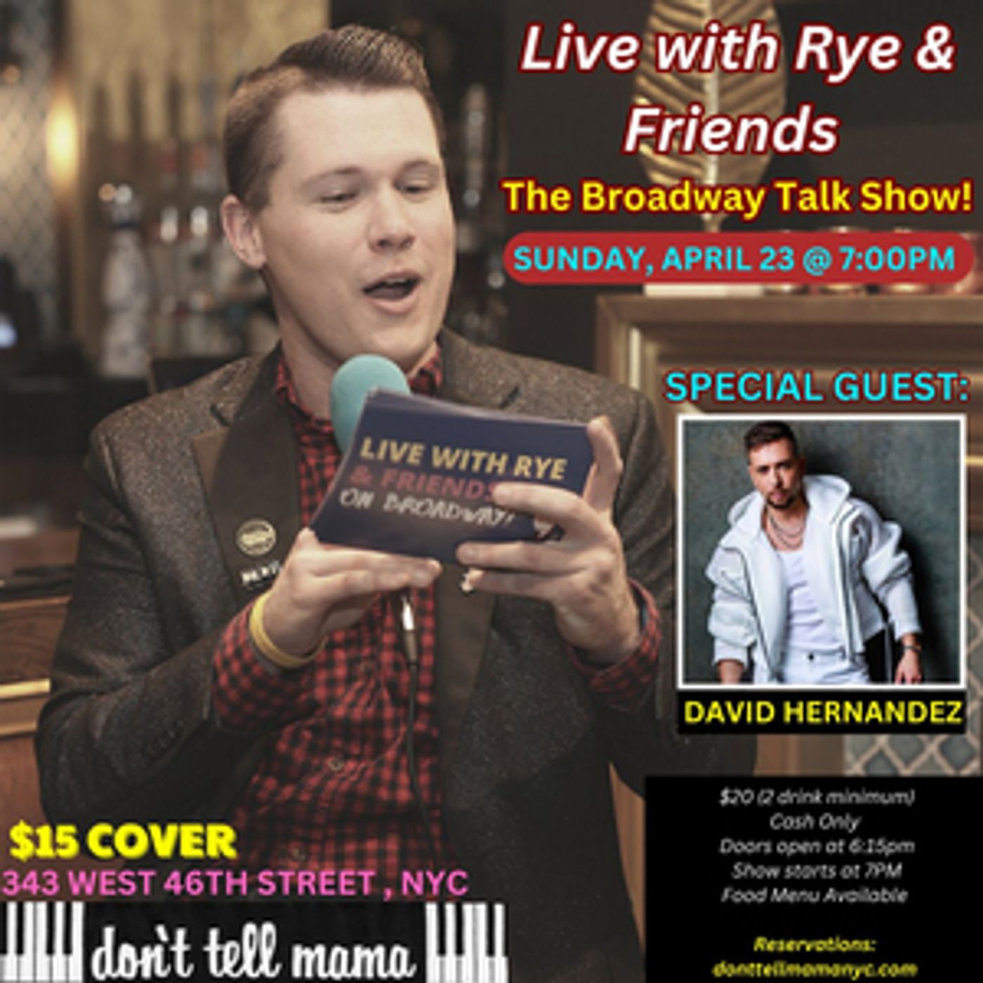 NAKED BOYS SINGING!'s David Hernandez to Join LIVE WITH RYE & FRIENDS in April  Image