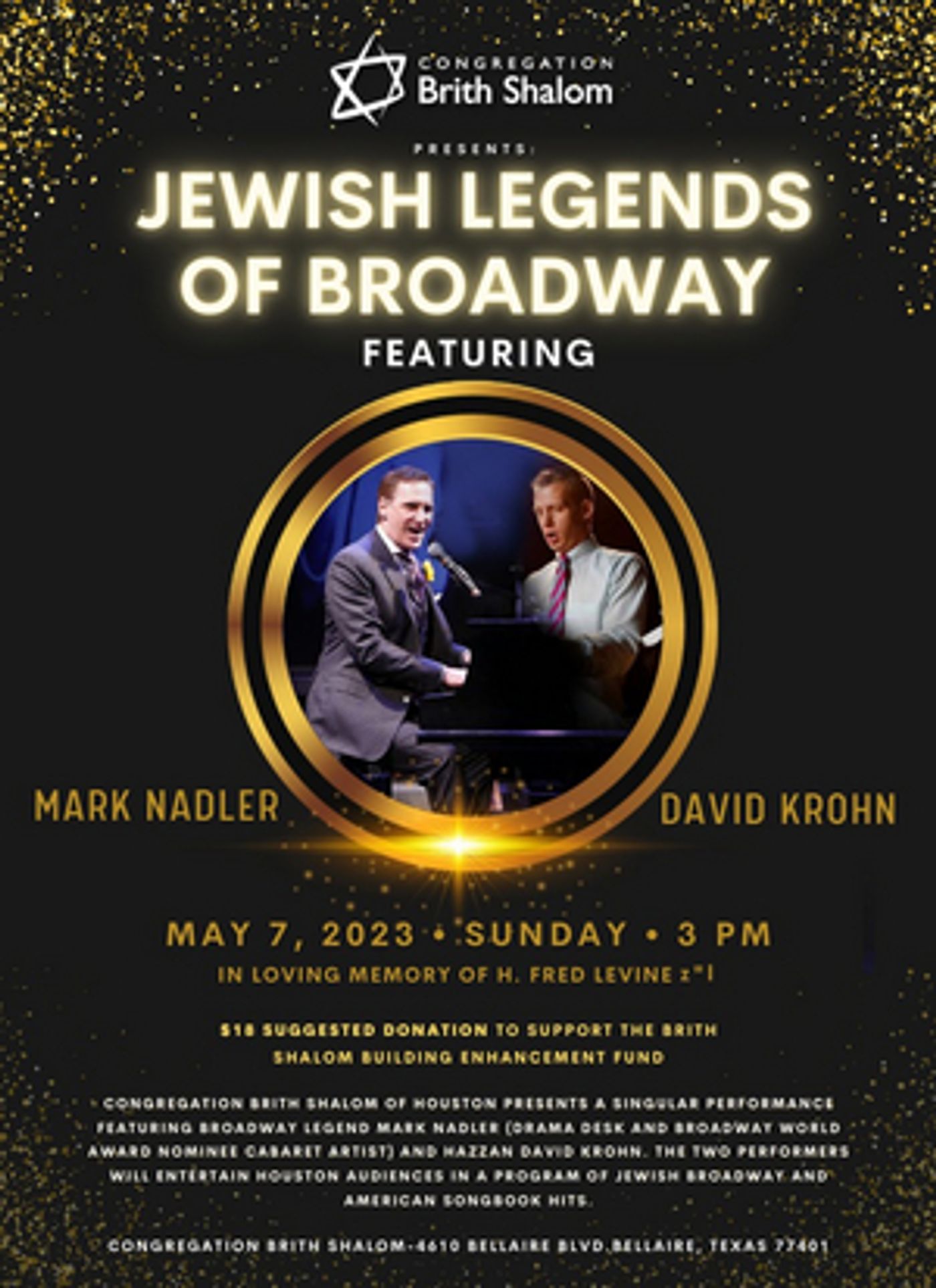 Mark Nadler Will Highlight Jewish Composers at Congregation Brith Shalom  Image