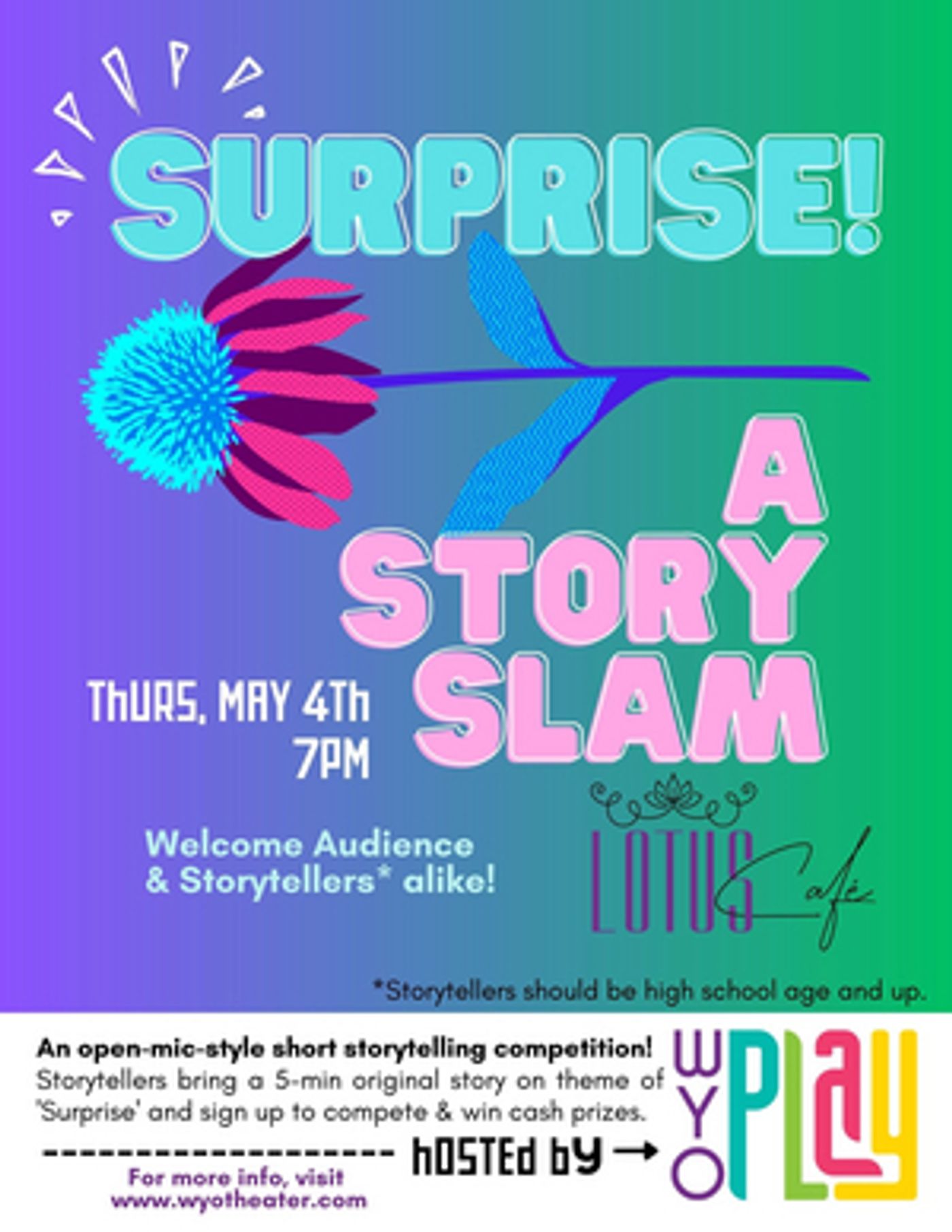 WYO PLAY Hosts Surprise Story Slam in May  Image