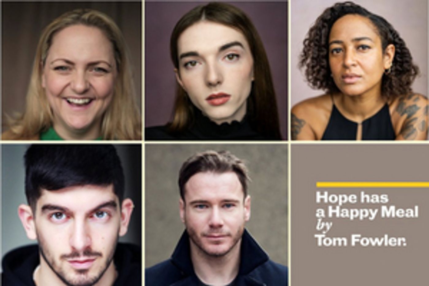 Cast Revealed for HOPE HAS A HAPPY MEAL by Tom Fowler at the Royal Court  Image