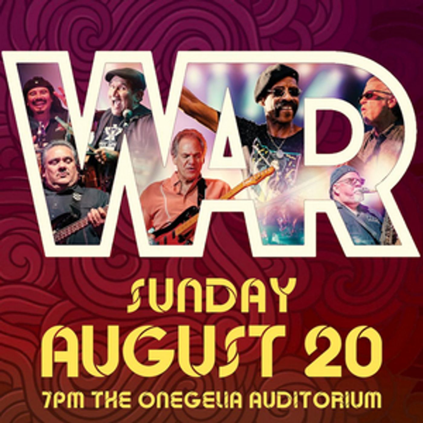The Warner Theatre Presents WAR In The Oneglia Auditorium, August 20  Image