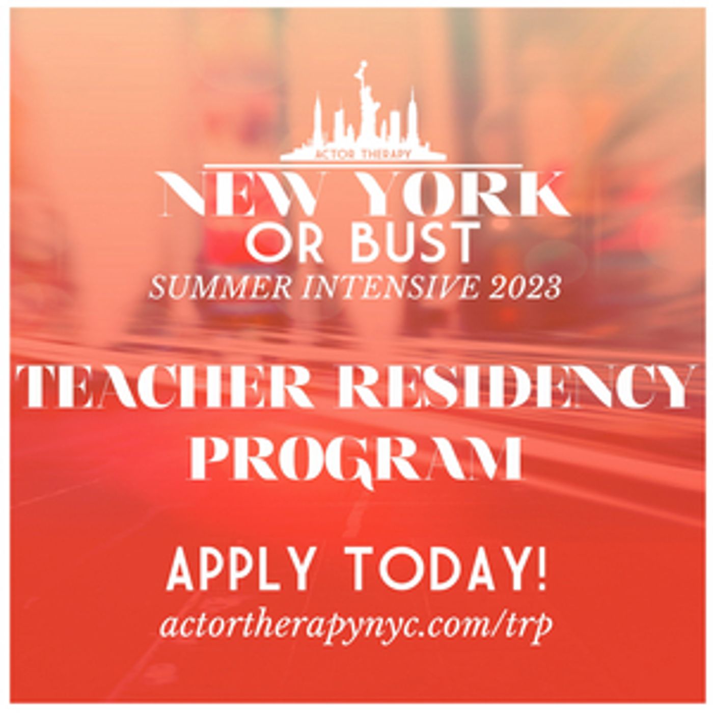 Actor Therapy Launches Teacher Residency Program  Image