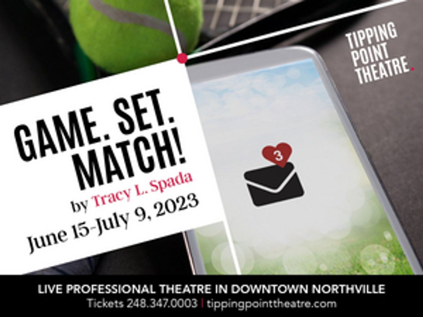 Tipping Point Theatre Presents the World Premiere of GAME. SET. MATCH!  Image