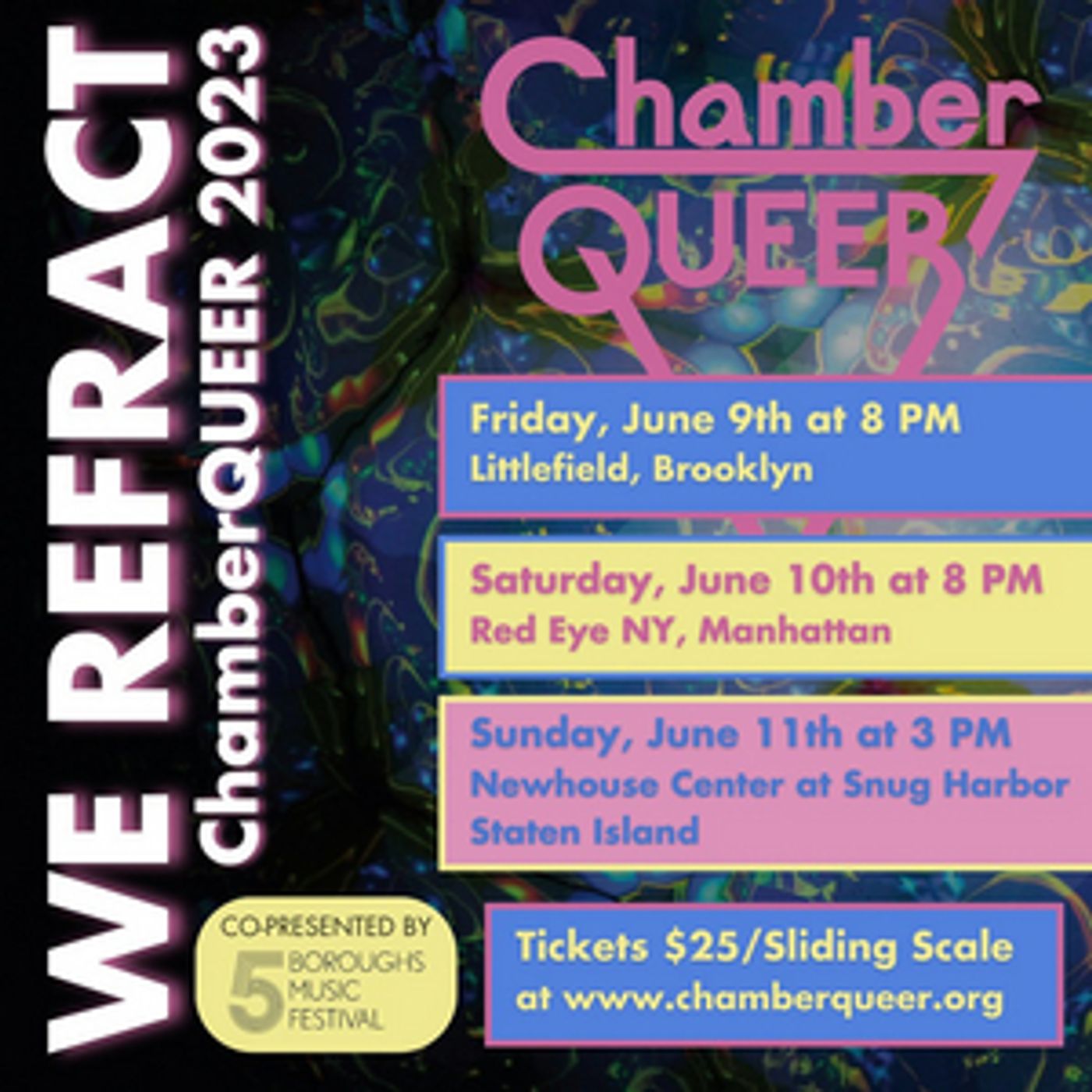 Five Boroughs Music Festival Co-Presents CHAMBERQUEER 2023: WE REFRACT, June 9- 11  Image