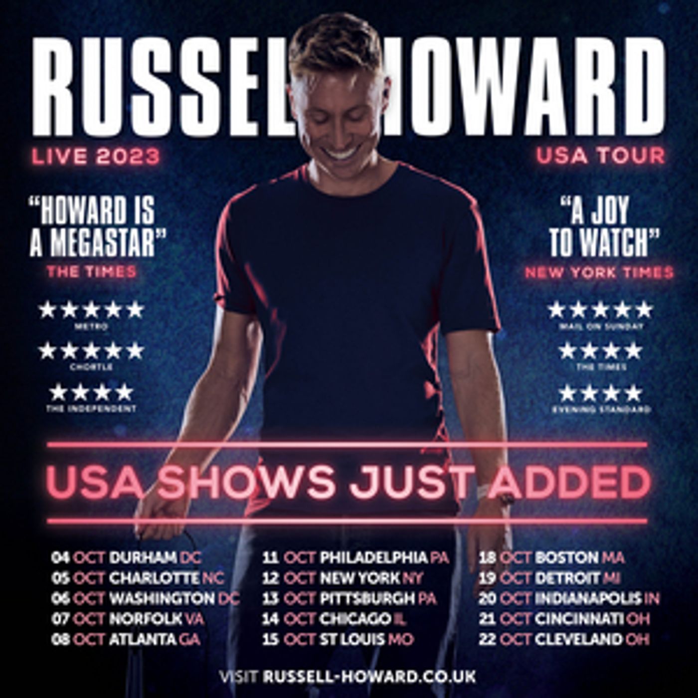 Russell Howard to Bring USA Tour To Boch Center Shubert Theatre in October  Image