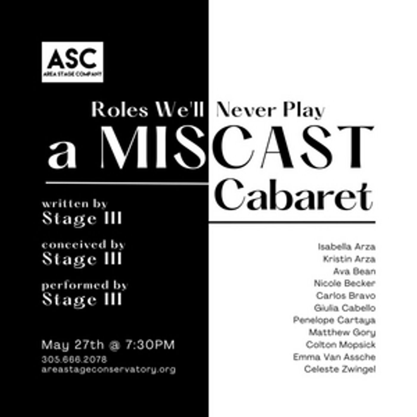 Area Stage Company to Present MISCAST CABARET This Month  Image