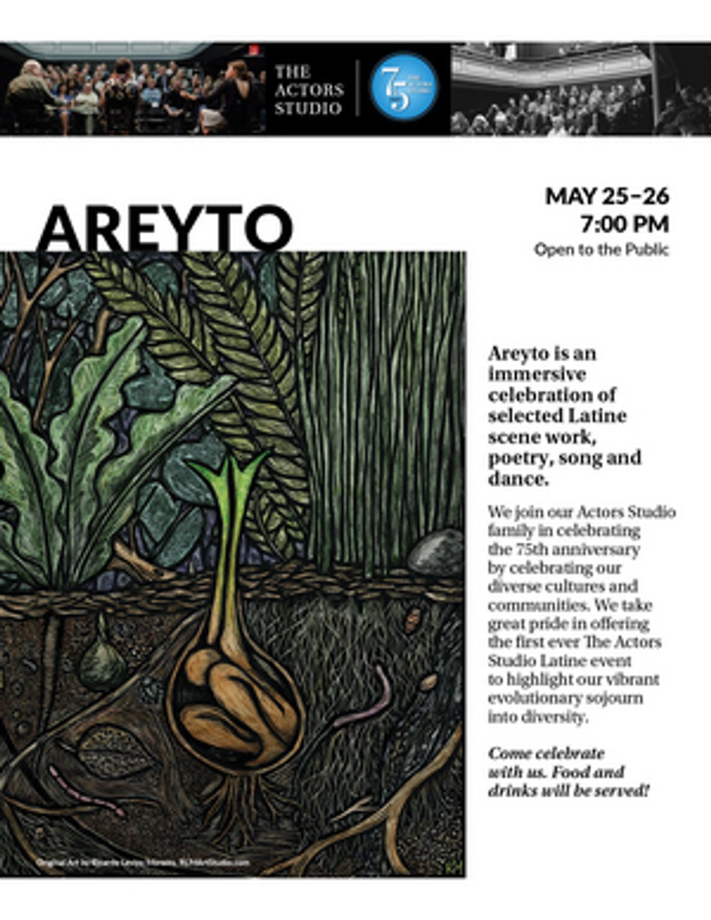 The Actors Studio to Present AREYTO Celebration of Latine Scene Work, Poetry, Song & Dance  Image
