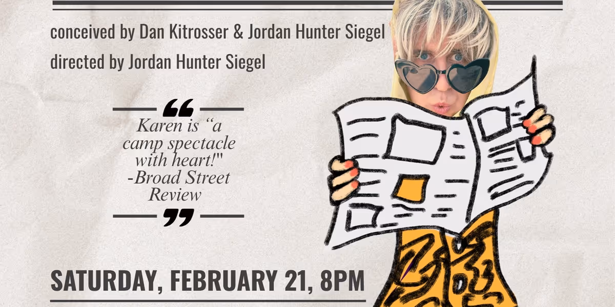 Karen Tenderness to Present EXTRA! EXTRA! at The Wilma to Benefit Junots