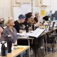 Photo Flash: Inside Rehearsal For CITY OF ANGELS at the Garrick Theatre