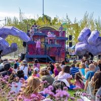 Squonk Performs Free Outdoor Spectacle At NC State LIVE's 50th Anniversary Block…