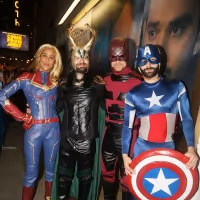 Photo Flash: BETRAYAL Cast Plays Marvel Swap for Halloween!