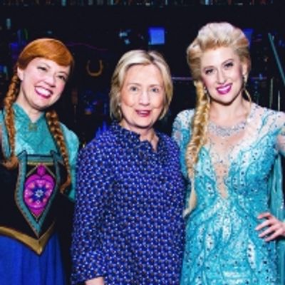 Photo Flash: Hillary Clinton Visits FROZEN on Broadway
