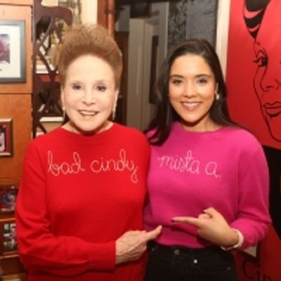 Photos: Linedy Genao Gifts Cindy Adams a BAD CINDERELLA &#039;Bad Cindy&#039; Sweater