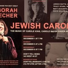 Deborah Zecher Brings JEWISH CAROLING to Don't Tell Mama Next Month