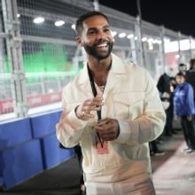 Photos: Lucien Laviscount Attends The ABB FIA Formula E World Championship in Diriyah