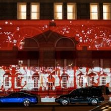  a/political Presents New Public Art Projection from Andrei Molodkin with Robin Bell