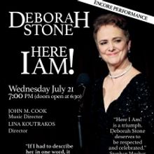 Deborah Stone comes to The Triad Theater With an Encore Performance of HERE I AM! in 