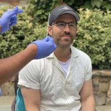 Photos: Ryan Reynolds Gets COVID-19 Test Before Resuming Filming RED NOTICE
