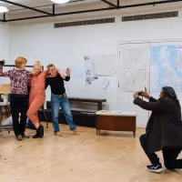 Photos: Inside Rehearsal For THE MEMORY OF WATER at the Hampstead Theatre