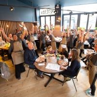 Photo Flash: WAITRESS Cast Members Treat PizzaExpress Customers to Surprise…