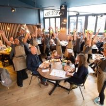 Photo Flash: WAITRESS Cast Members Treat PizzaExpress Customers to Surprise Performan
