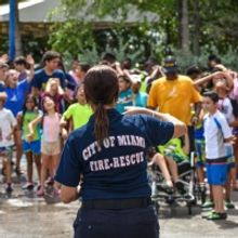 Shake-a-Leg Miami Celebrates Career Day With Miami's Fire-Rescue And Police-Unit Pers