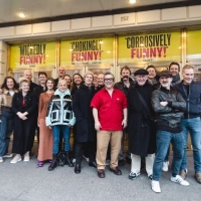 Photos: HANGMEN Cast &amp; Creative Team Arrive at Golden Theatre for First Performance