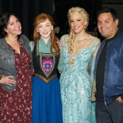 Photo Flash: Kristen Anderson-Lopez &amp; Robert Lopez Visited FROZEN North American Tour Cast in LA