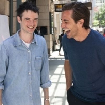 Photo Flash: Jake Gyllenhaal And Tom Sturridge Stop By To Check Out The New Marquee For SEA WALL / A LIFE