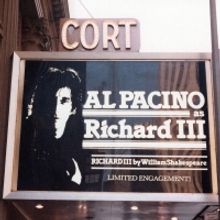 Vintage Marquee: Al Pacino in RICHARD III At The Cort Theatre
