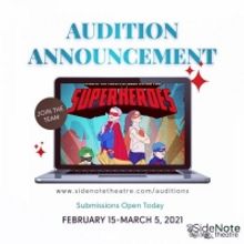 Auditions Announced For SUPERHEROES at SideNote Theatre
