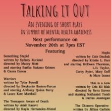 TALKING IT OUT Virtual Arts Festival to Present Six New Short Plays This November