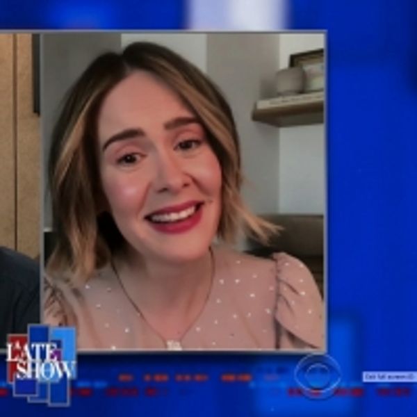 VIDEO: Sarah Paulson Talks About Her Love of Performing for an Audience on THE LATE SHOW - Broadway Theater Video