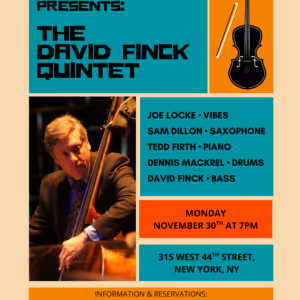 David Finck Quintet to Perform at Birdland Jazz Club Video