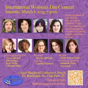 4th Annual International Women’s Day Concert to Take Place in Oak Park