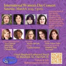 4th Annual International Women’s Day Concert to Take Place in Oak Park