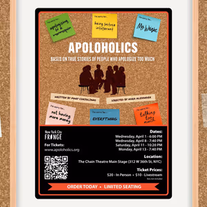 APOLOHOLICS to Premiere at New York Fringe Festival This April