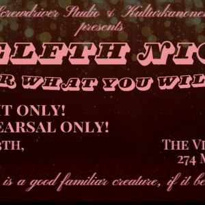 One-Rehearsal TWELFTH NIGHT Announced At The Vino Theater