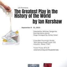 U.S. Premiere Of THE GREATEST PLAY IN THE HISTORY OF THE WORLD By Ian Kershaw is Comi