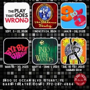 THE PLAY THAT GOES WRONG, THE ADDAMS FAMILY & More Announced For Barn Theatre's 54th…