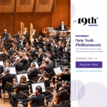 New York Philharmonic To Participate in THE 19TH REPRESENTS Virtual Summit