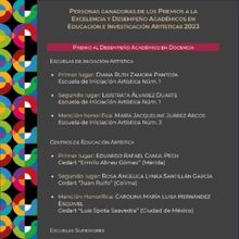 El Inbal Da A Conocer A Las Y Los Ganadores De Los Premios A La Excelencia Y Desempe�