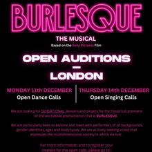 BURLESQUE THE MUSICAL Will Hold Open Auditions in London