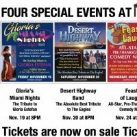 GLORIA'S MIAMI NIGHTS, FEAST OF LAUGHS and More Announced at Chappaqua PAC This…