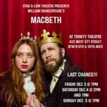 Stag & Lion Extends MACBETH At Trinity Theatre This Weekend Only