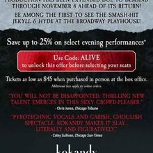 JEKYLL & HYDE at Broadway Playhouse Offers Discounted Tickets for Limited Time