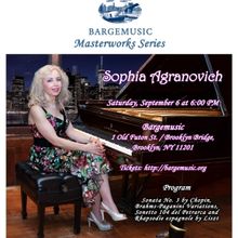 Sophia Agranovich to Play Concert on the Water at Bargemusic
