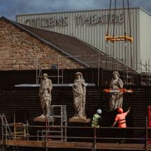 Six Statues Dramatically Returned To The Roof of The Citizens Theatre
